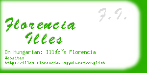 florencia illes business card